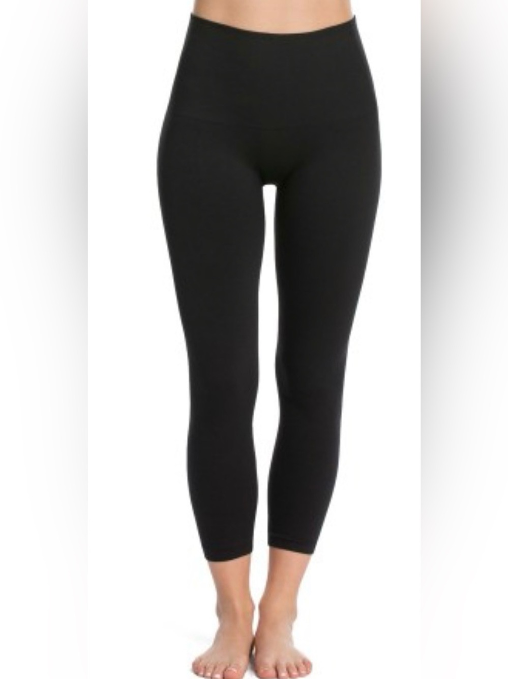 SPANX Look at Me Now Cropped Leggings in Very Black, size XL